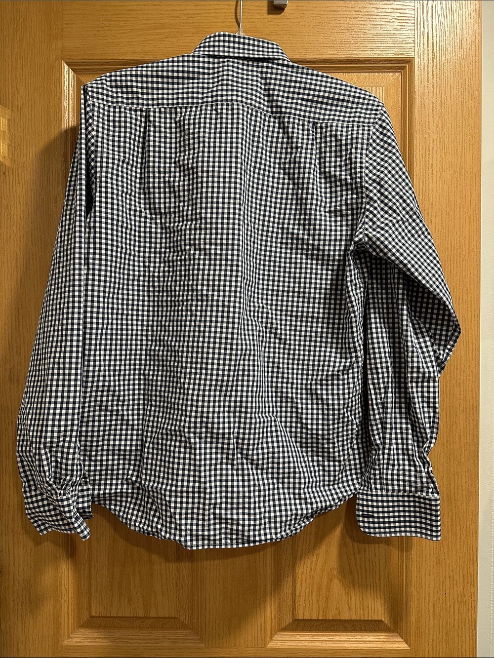UNTUCKit Navy and White Gingham Button-Down Shirt - Picture 6 of 8